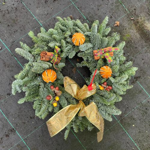 Handmade Christmas Door Wreaths at Woolpit Nurseries