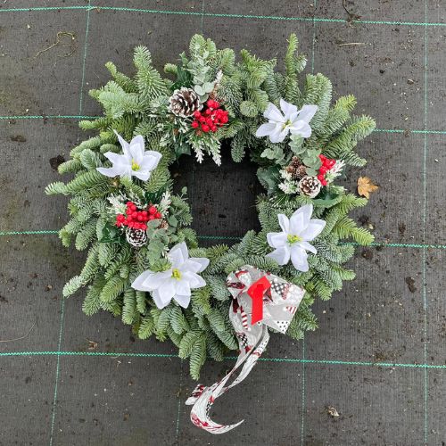 Handmade Christmas Wreaths at Woolpit Nurseries