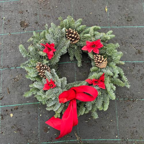 Handmade Festive Door Wreaths at Woolpit Nurseries